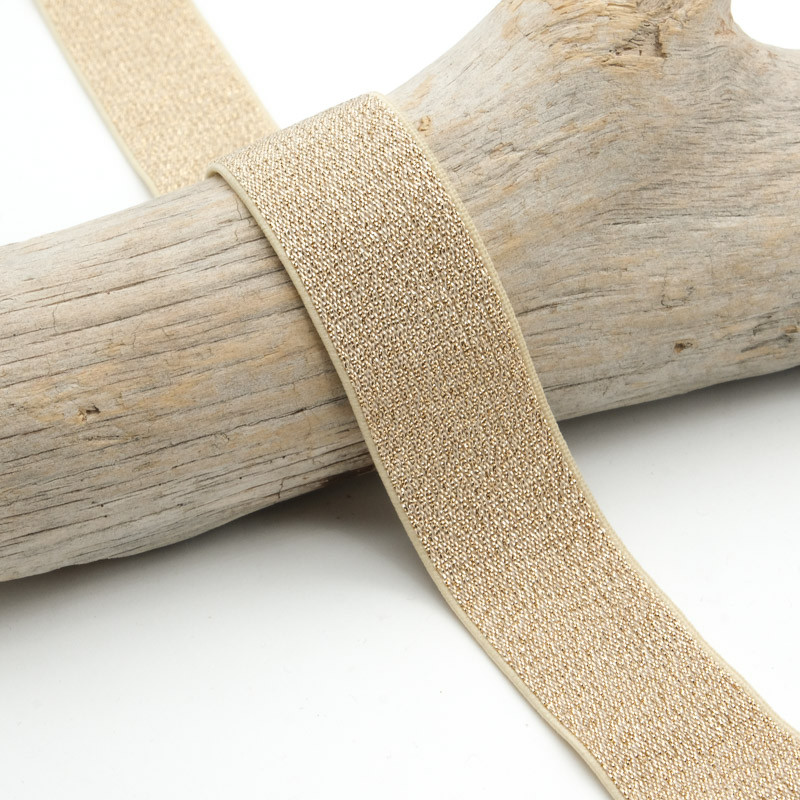 25mm Lurex Elastic in Nude - Maison Klem